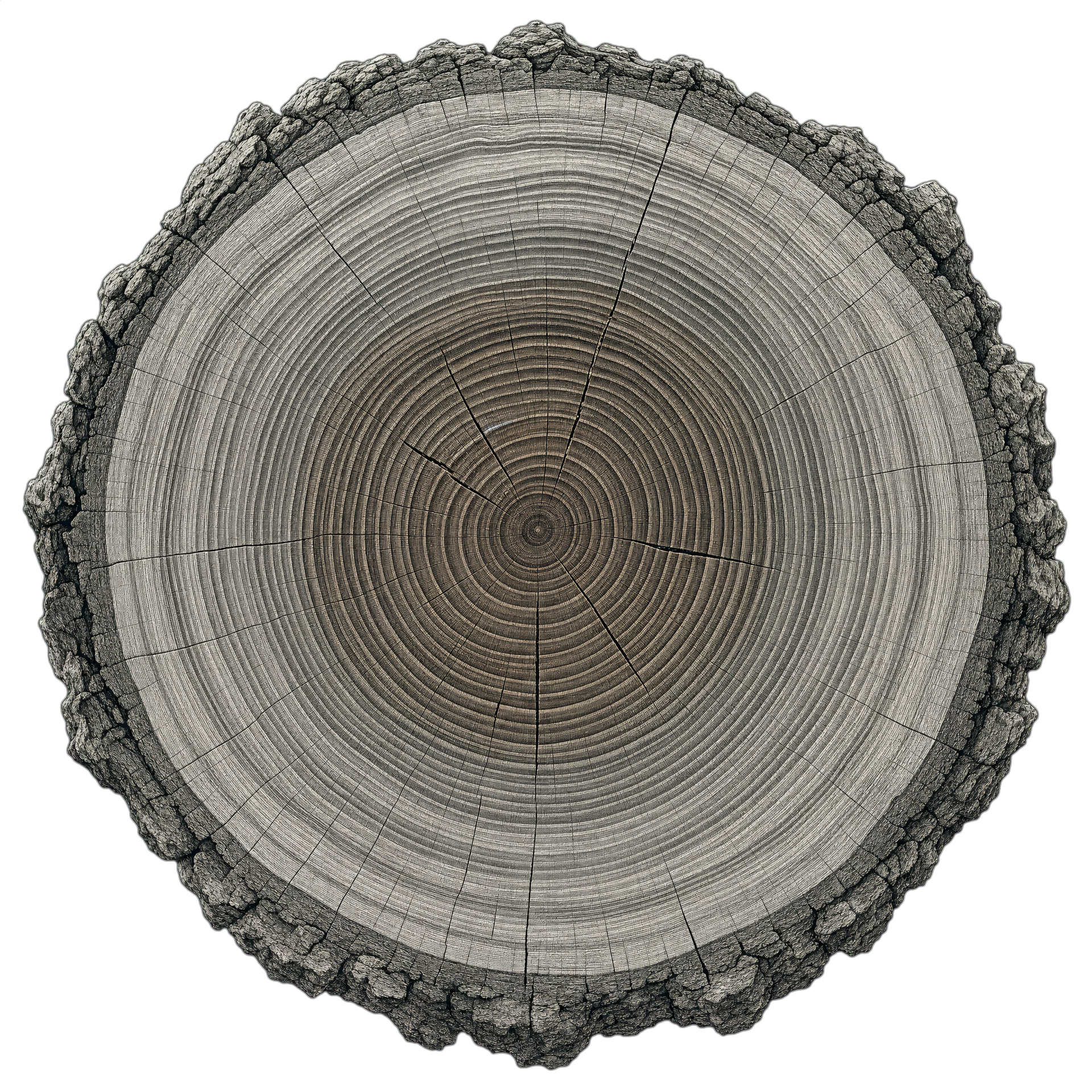 Cross-section of an oak trunk, the heartwood of Tungsten Oak Partners